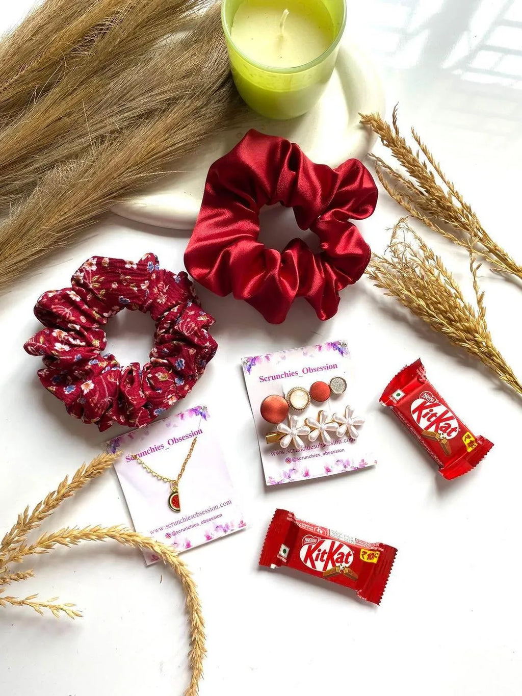 Silk Hair Scrunchies Gift Set
