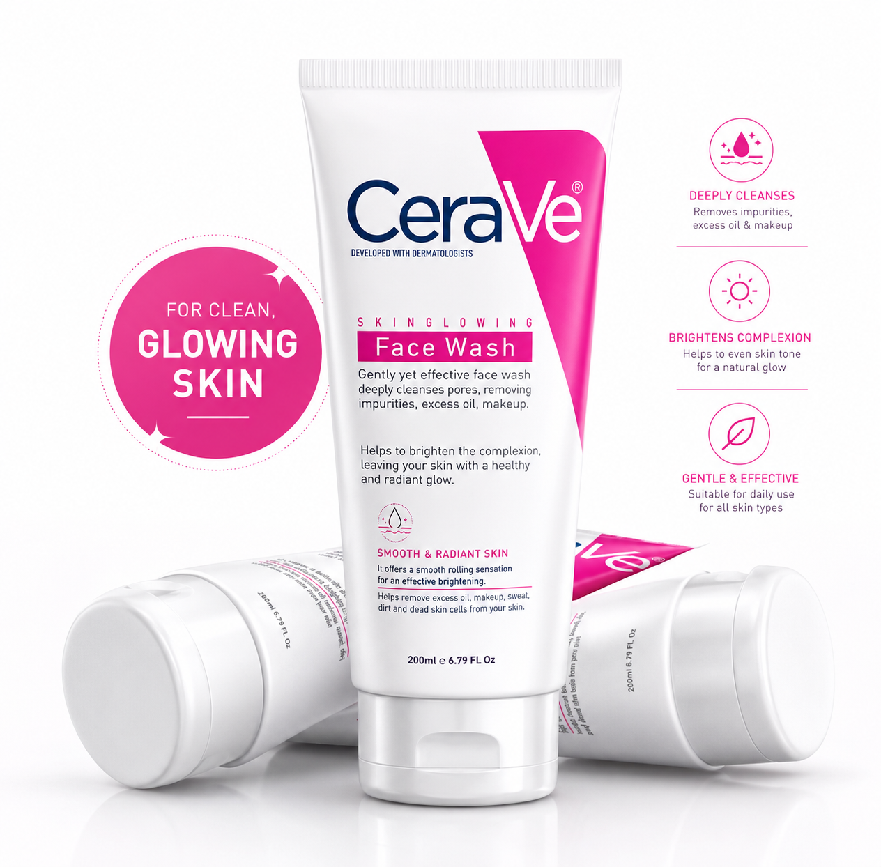 CeraVe Whitening & Brightening Face Wash 200ml