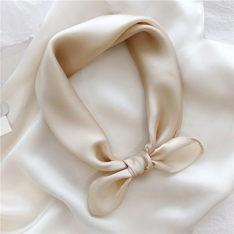 Mulberry Silk Scarf - Milk White 53cm
